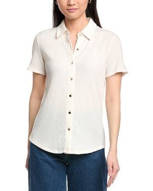 Jones New York Seabreeze Crinkle Top - White