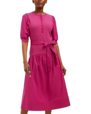 Draper James Celeste Mixed Media Dress - Pink