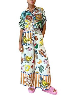 FLORIDA CLOTHING 2Pc Shirt & Pant Set - White