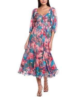 Hutch Gardenia Midi Dress - Red