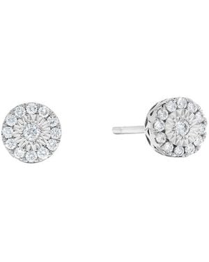 H.J. Namdar 14K 0.20 Ct. Tw. Diamond Halo Earring - Metallic