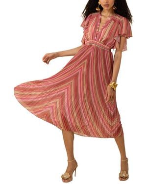 Hale Bob Della Midi Dress - Red
