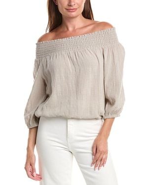 XCVI Jolia Gauze Top - Grey