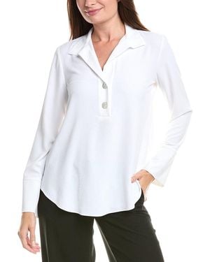Joseph Ribkoff Henley Blouse - White
