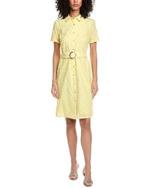 Nanette Lepore Short Sleeve Mini Dress - Yellow