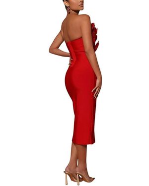strapless open back dress Layna Scarf Midi Dress main image 0