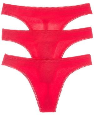 On Gossamer 3Pk Cabana Hip-G Thong - Red