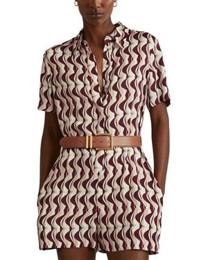 Reiss Greta Print Playsuit - Multicolour