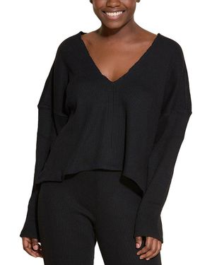 Cosabella Britt Deep V Top - Black