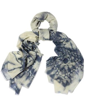 Saachi Tie Dye Printed Scarf - Blue