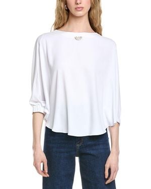 Joseph Ribkoff Elbow Sleeve Top - White