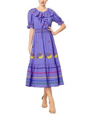 BRC By BURRYCO Short Sleeve Midi Dress - Purple