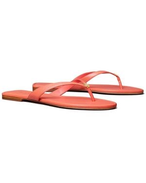 Tory Burch Classic Leather Flip Flop - Red