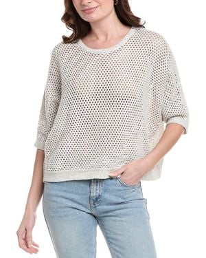 Vince Camuto Fishnet Jumper - Grey