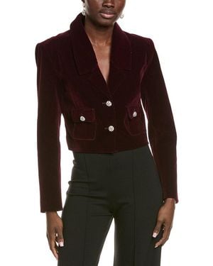 Endless Rose Cropped Collared Blazer - Brown