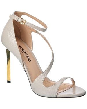 Tom Ford Snakeskin Sandal - Metallic