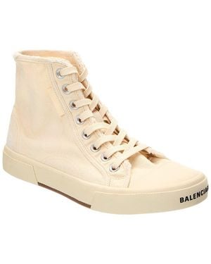 Balenciaga Paris High Top Canvas Trainer - Natural