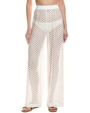 Carmen Marc Valvo Crochet Pant - White