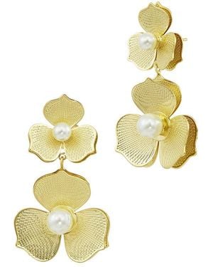 Savvy Cie Plated Drop Earrings - Metallic