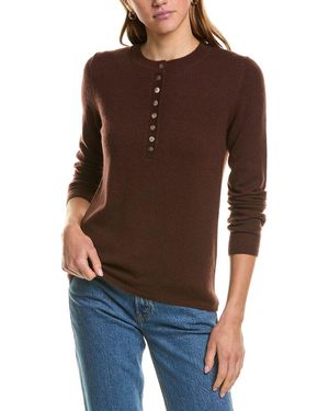 InCashmere Henley Cashmere Jumper - Brown