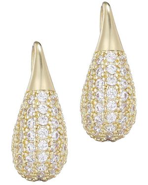 Adornia 14K Plated Teardop Wire Earrings - White