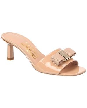 Ferragamo Glo Leather Mules - Pink