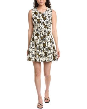 lame mini dress One shoulder lame mini dress Dark Green / US 0
