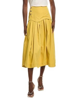 Gracia Pleated Mini Skirt - Yellow
