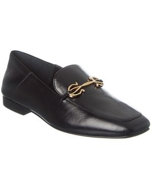 Ferragamo Gancini Ornament Leather Loafer - Black