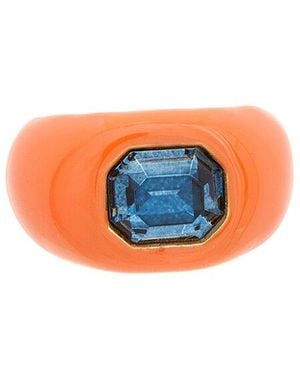 Oscar de la Renta Thin Enamel Ring - Orange