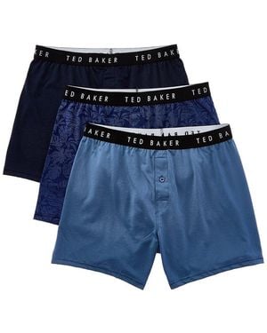 Ted Baker 3Pk Boxer - Blue