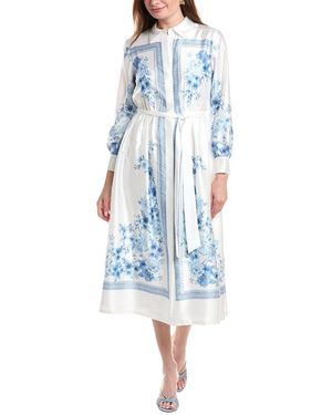 Anne Klein A-Line Shirtdress - Blue
