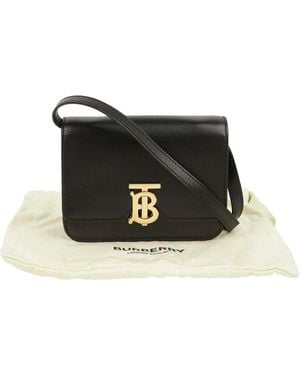 Burberry Tb Mini Shoulder And Crossbody Bag (Authentic Pre-Loved) - Black