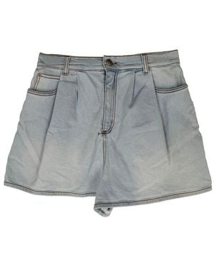 McQueen Mini Denim Short, Size It (Authentic Pre-Loved) - Grey