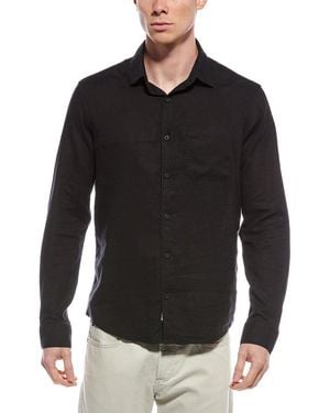 Mr. Swim Mr.Swim Linen-Blend Shirt - Black