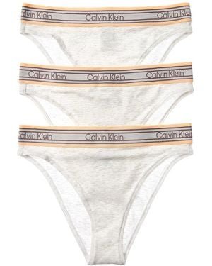 Calvin Klein 3Pk Icon Stripe High-Leg - White