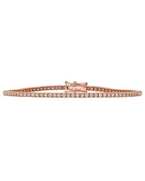 Forever Creations Signature Forever Creations 14K Rose 2.00 Ct. Tw. Lab Grown Diamond Tennis Bracelet - White