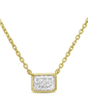 Diana M. Jewels Diana M. 14K 15.00 Ct. Tw. Lab-Grown Diamond Pendant Necklace - Metallic