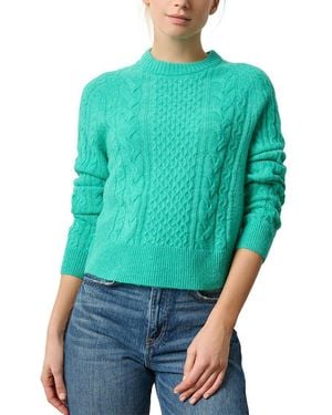 Lilla P Mixed Stitch Alpaca & Wool-Blend Pullover - Green