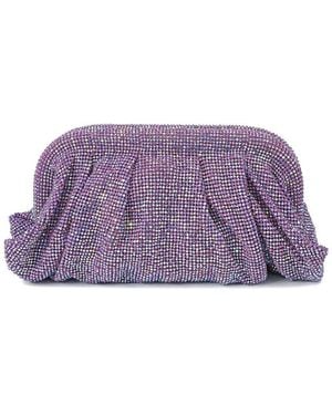 Tiffany & Fred Paris Crystal-Embellished Evening Clutch - Purple