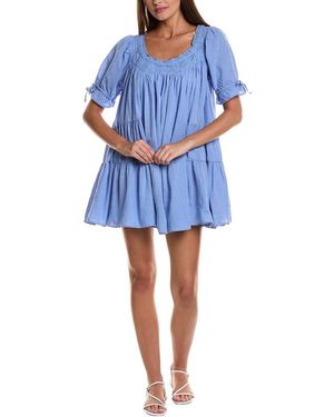 Free People Sandy Shores Babydoll Dress - Blue