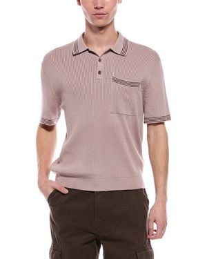 Madewell Tipped Polo Jumper - Grey