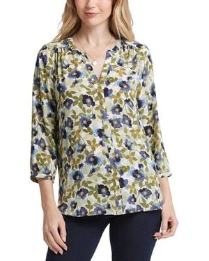 NYDJ Pintuck Blouse - Multicolor