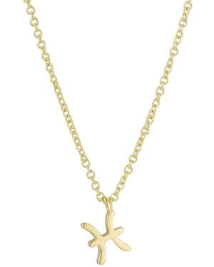 Adornia 14K Plated Zodiac Necklace - Metallic