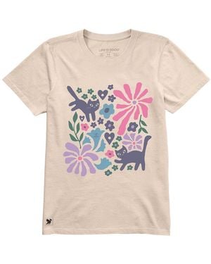 Life Is Good. Life Is Good Crusher T-Shirt - Pink