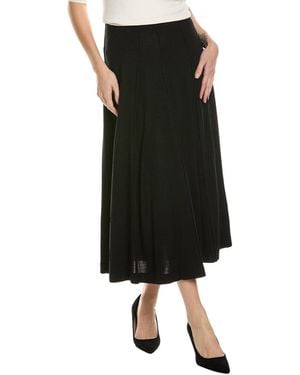 Lafayette 148 New York Wool Pull On Godet Knit Skirt - Black