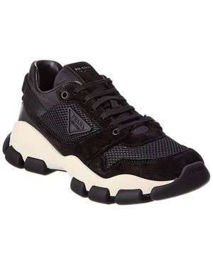 Prada Suede & Mesh Trainer - Black