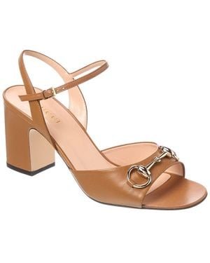 Gucci Horsebit Leather Sandal - Brown