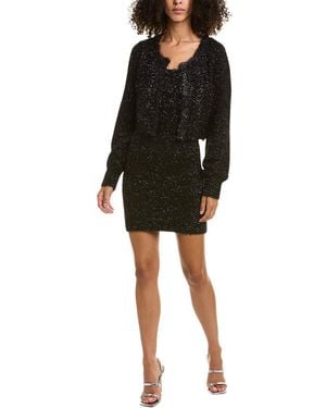 Nicholas 2Pc Amaia Tinsel Cardigan & Dress Set - Black