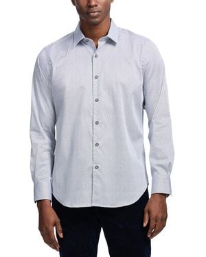 Robert Graham Cheslyn Printed Long Sleeve Button Front Shirt - Blue